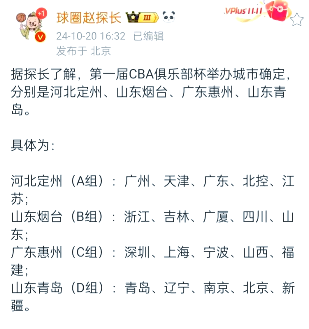 CBA俱乐部杯为CBA联赛空窗期提供比赛机会的简单介绍